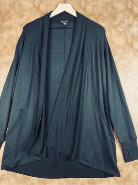 Athleta Pranayama Wrap Cardigan Black NWT Size M $89 Retail